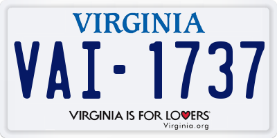 VA license plate VAI1737
