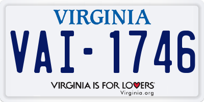 VA license plate VAI1746