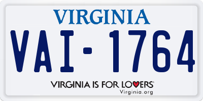 VA license plate VAI1764