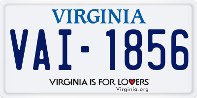 VA license plate VAI1856