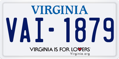 VA license plate VAI1879