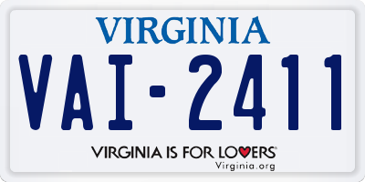 VA license plate VAI2411