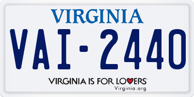 VA license plate VAI2440