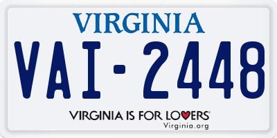 VA license plate VAI2448