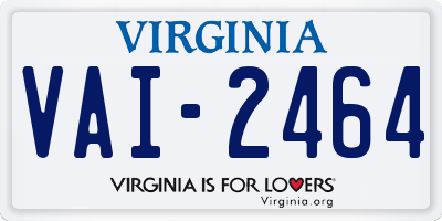 VA license plate VAI2464