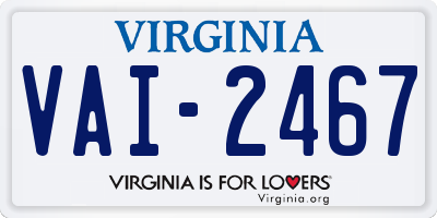 VA license plate VAI2467