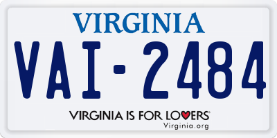 VA license plate VAI2484