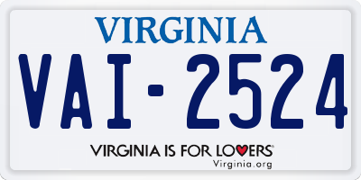 VA license plate VAI2524