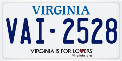 VA license plate VAI2528