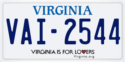 VA license plate VAI2544