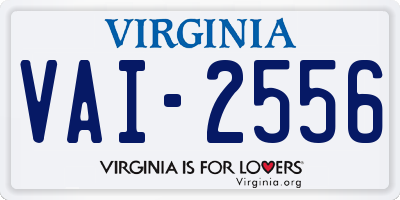 VA license plate VAI2556