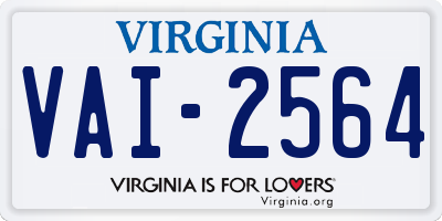 VA license plate VAI2564