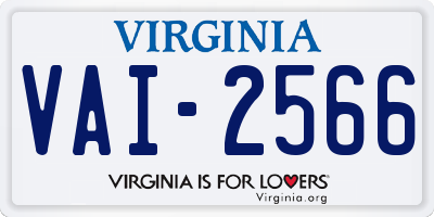 VA license plate VAI2566