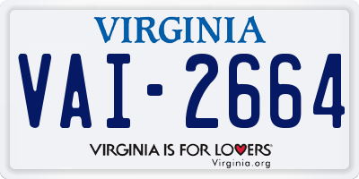 VA license plate VAI2664