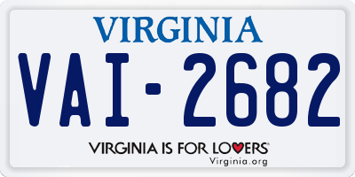 VA license plate VAI2682