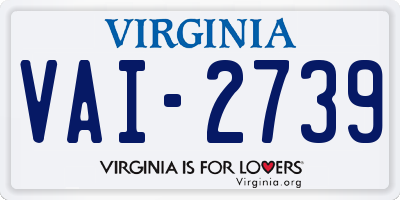 VA license plate VAI2739
