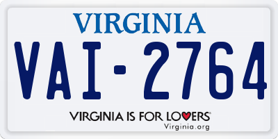 VA license plate VAI2764