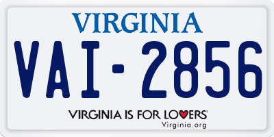 VA license plate VAI2856