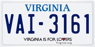 VA license plate VAI3161