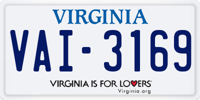 VA license plate VAI3169