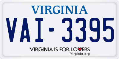 VA license plate VAI3395