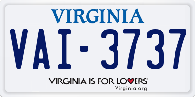 VA license plate VAI3737