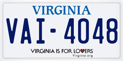 VA license plate VAI4048