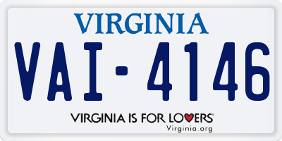 VA license plate VAI4146