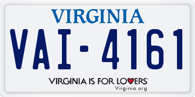 VA license plate VAI4161