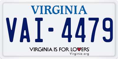 VA license plate VAI4479