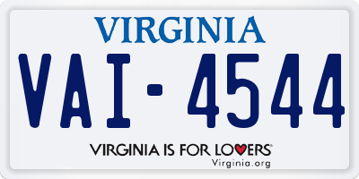 VA license plate VAI4544