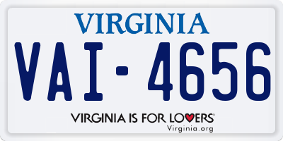 VA license plate VAI4656