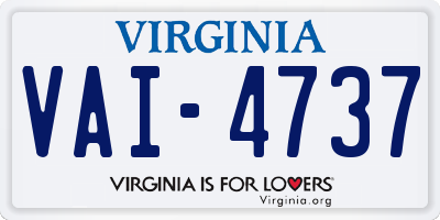 VA license plate VAI4737