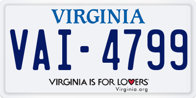 VA license plate VAI4799