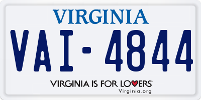 VA license plate VAI4844