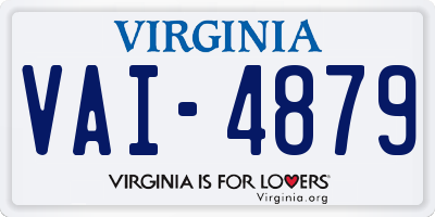 VA license plate VAI4879