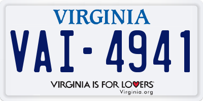 VA license plate VAI4941