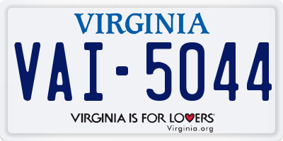 VA license plate VAI5044
