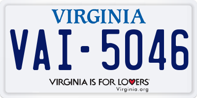VA license plate VAI5046