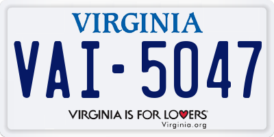 VA license plate VAI5047