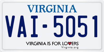 VA license plate VAI5051