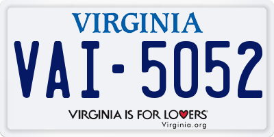 VA license plate VAI5052