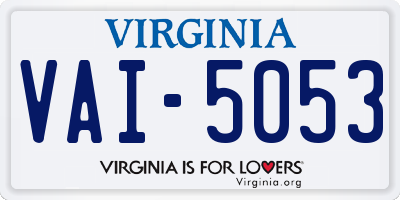 VA license plate VAI5053