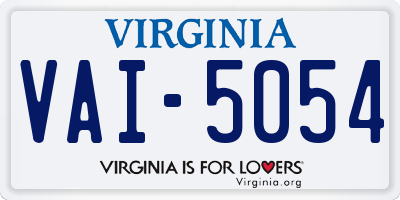 VA license plate VAI5054