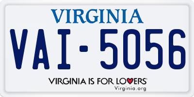 VA license plate VAI5056