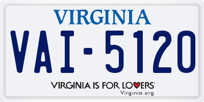 VA license plate VAI5120