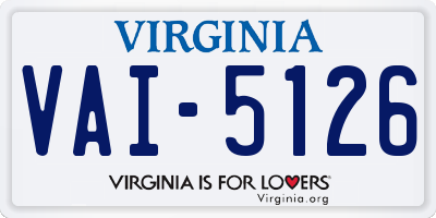 VA license plate VAI5126