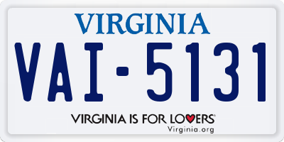 VA license plate VAI5131