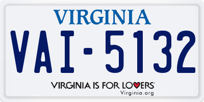 VA license plate VAI5132