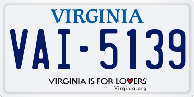 VA license plate VAI5139